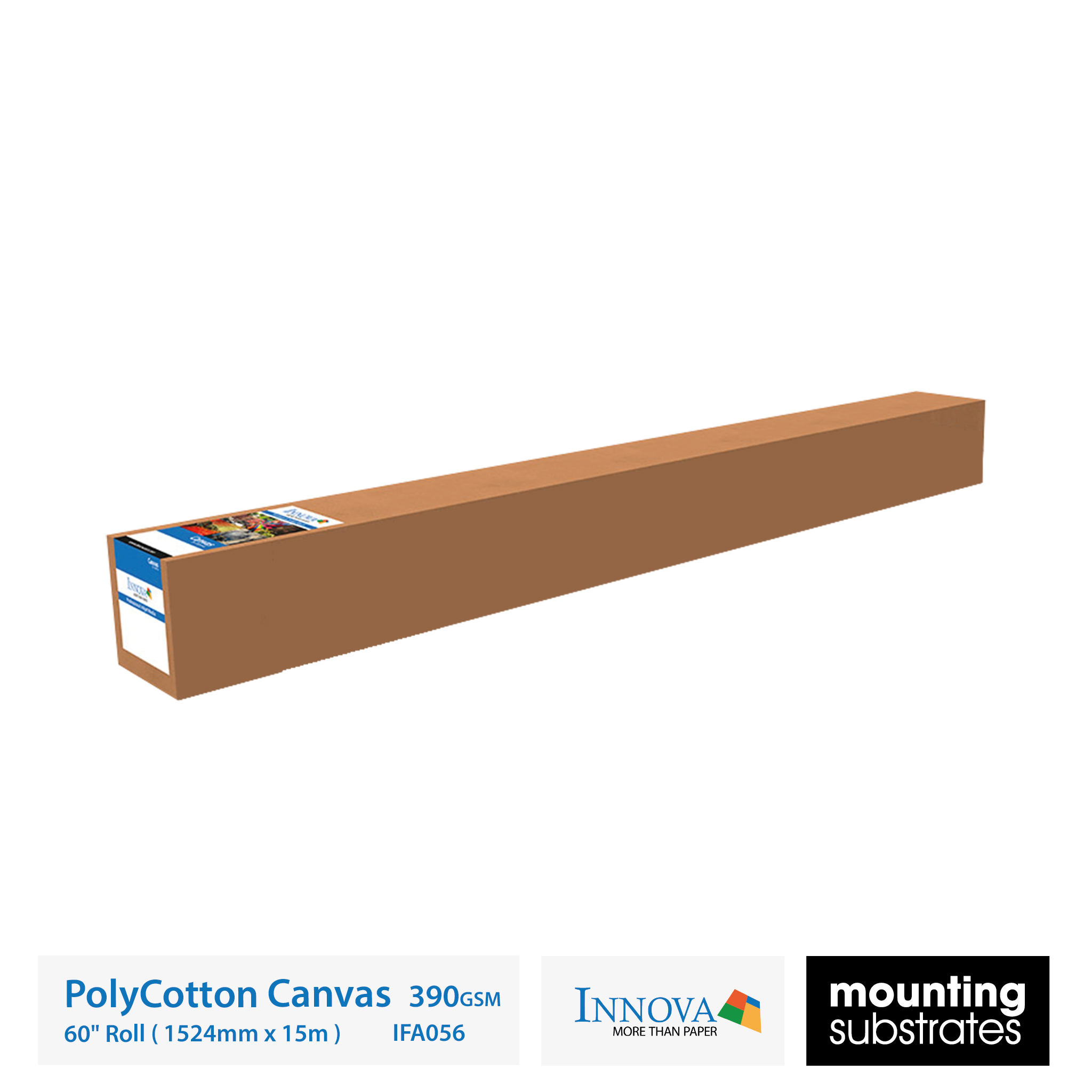 60 inch roll of Exhibition Gloss Polycotton Canvas 390gsm - High-quality inkjet canvas for large-format fine art and photography