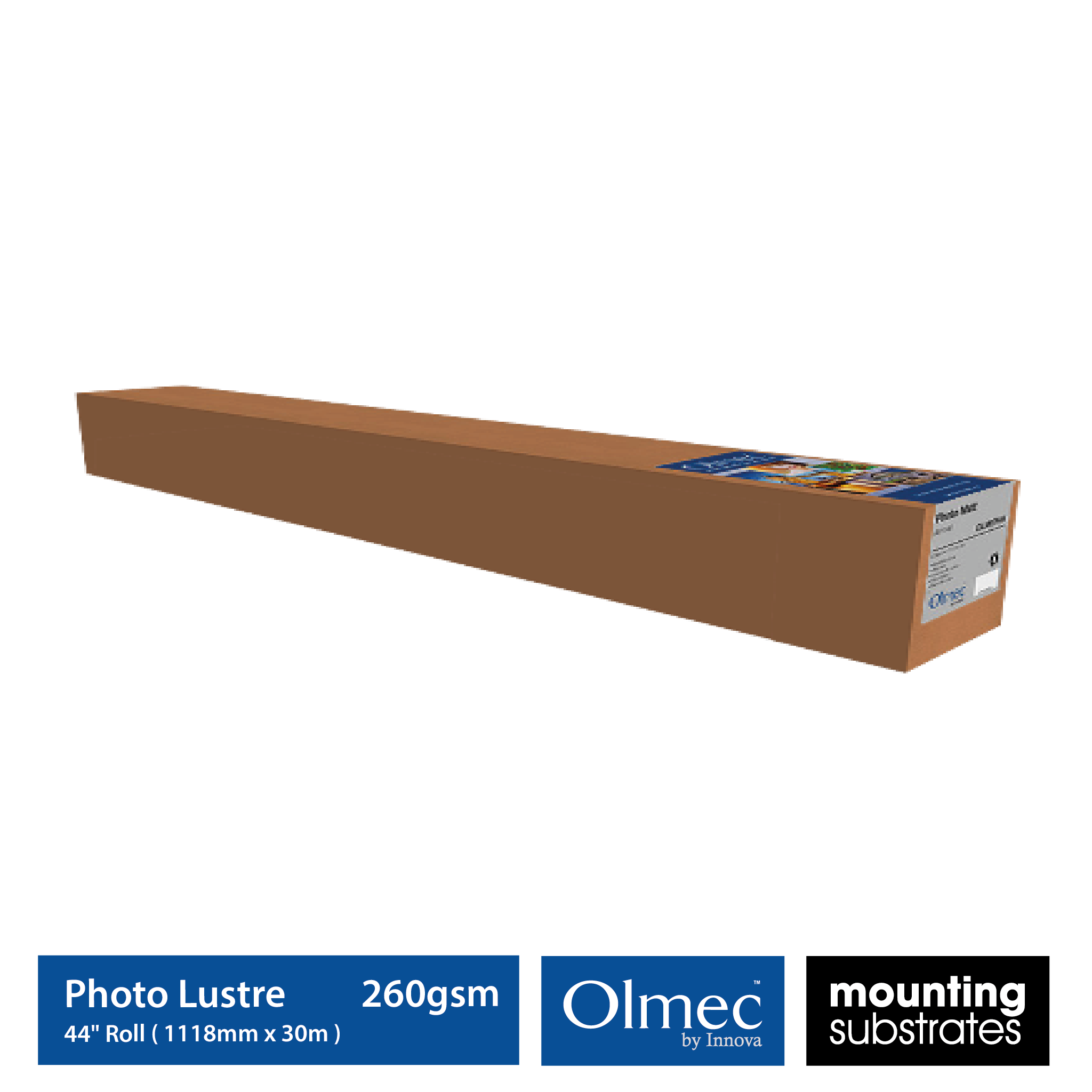 60 inch roll of Olmec 260gsm Photo Lustre Heavyweight Inkjet Paper - ensures detailed and vibrant exhibition prints