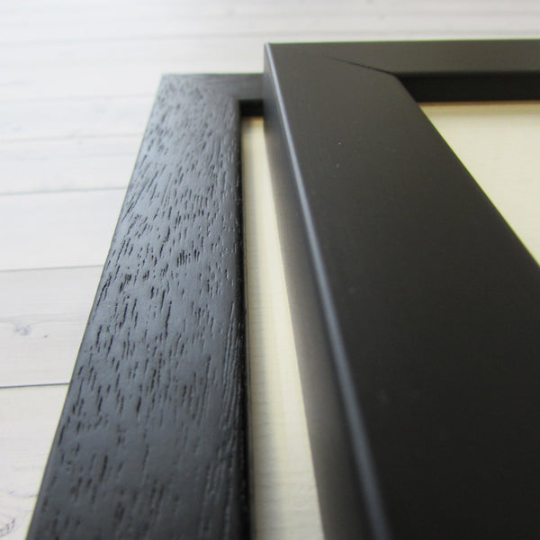 Pack of 10 frames in Black, White or Natural Wood - A4 opening with mount - mountingsubstrates.com