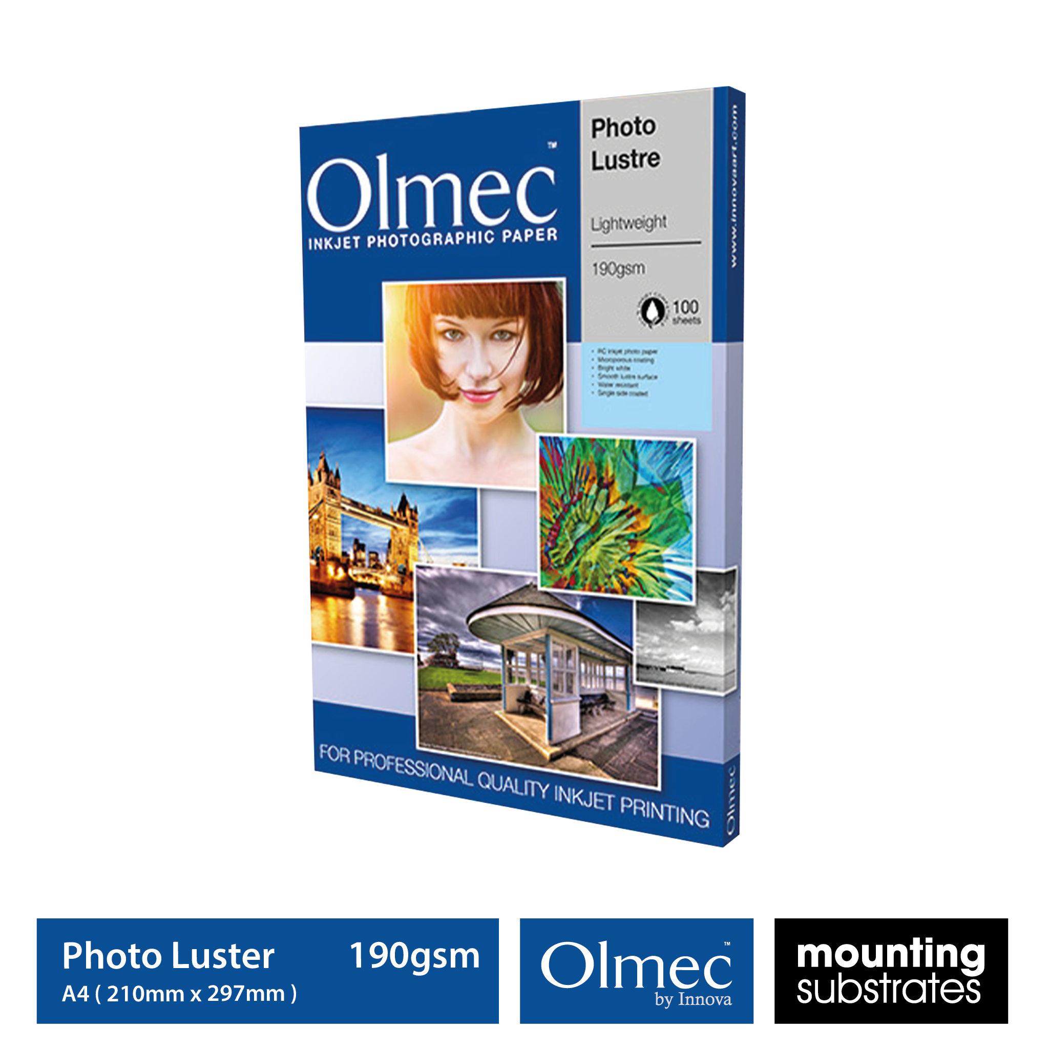 Olmec 190gsm A4 Photo Lustre Inkjet Paper Box - OLM-068 A4 Size