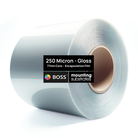 250 MICRON ON A 77MM CORE - GLOSS - FK5L -Boss Encapsulation film