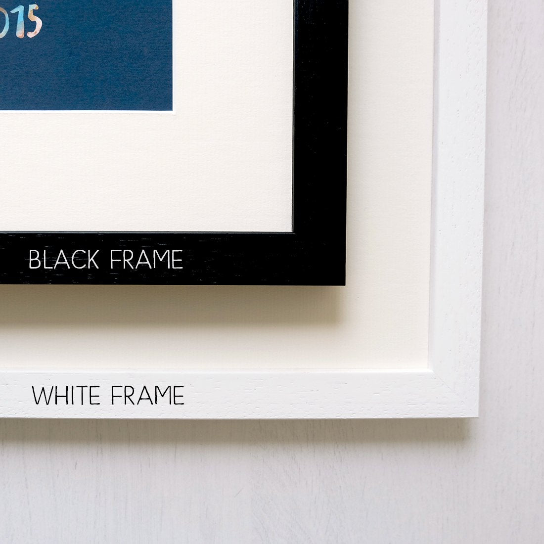 Pack of 10 frames in Black, White or Natural Wood - A4 opening with mount - mountingsubstrates.com